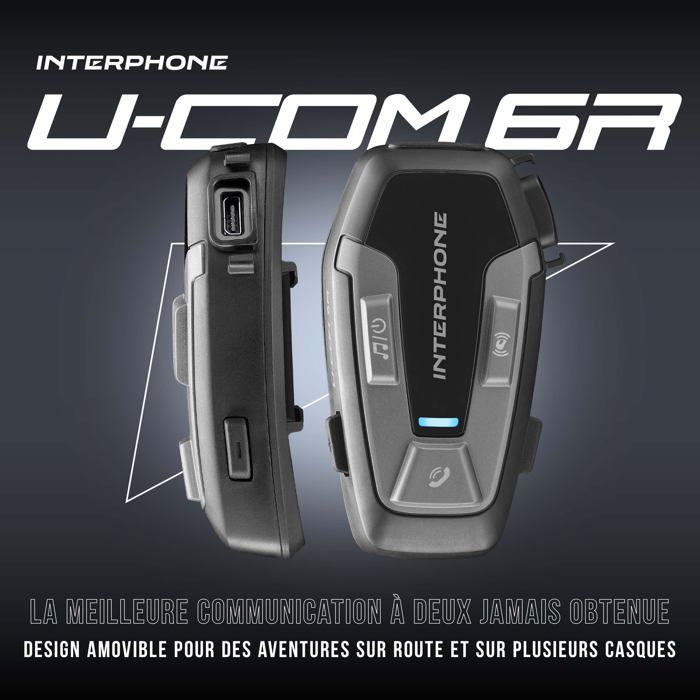 Intercom Bluetooth - INTERPHONE - UCOM6R - Autonomie Longue Durée ...