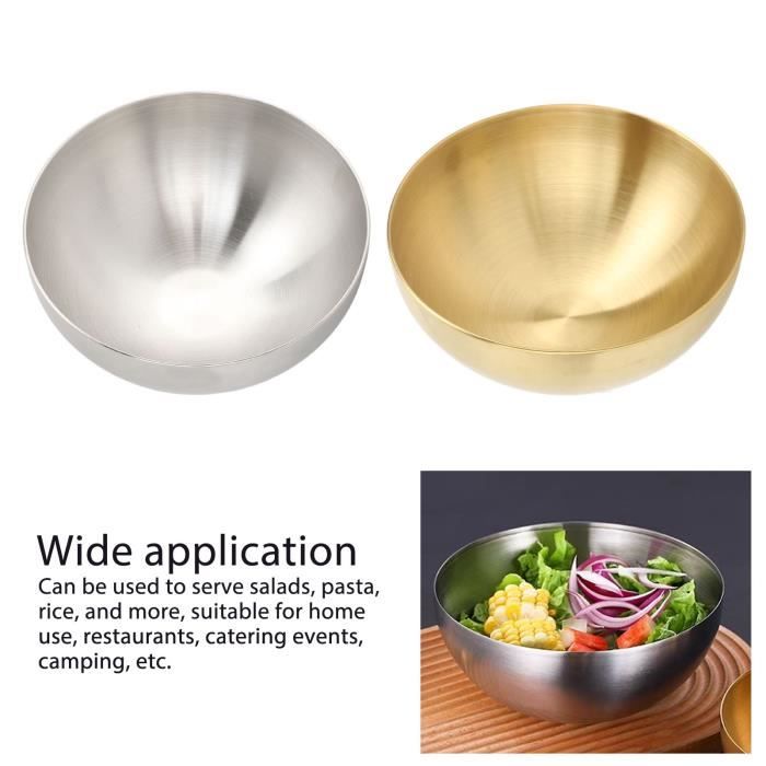 Saladier / Petit Plat Creux Inox Bouillet Bordelle - Diamètre 15cm - Argenté
