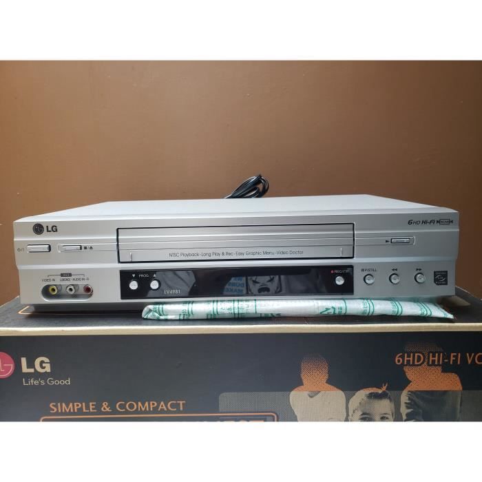 MAGNETOSCOPE LG LV4981 LECTEUR ENREGISTREUR K7 CASSETTE VIDEO VHS VCR 6  TETES HIFI STEREO NEUF - Cdiscount TV Son Photo