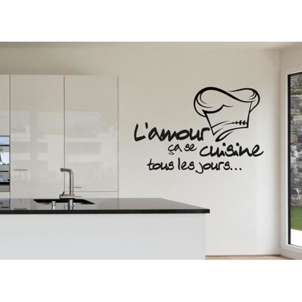 Wall Decoration Object Cuisine Autocollant Vinyle Carrelage Chef Décoration  Murale MIL - Cdiscount Maison