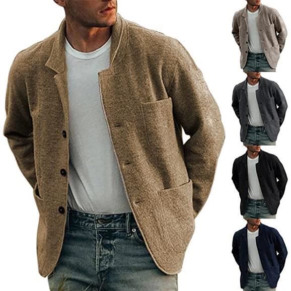 Manteau Homme Laine Hiver Chaud Trench AMOUNE Coupe Vent Decontracte Parka Veste Blanc Cdiscount Pret a Porter