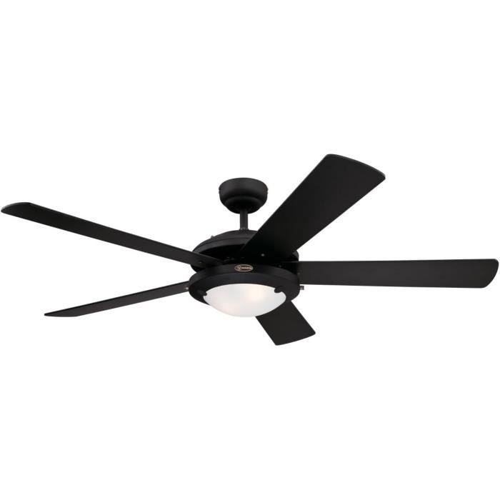 78719 Ventilateur De Plafond D‘Intérieur En Noir Mat De 132 Cm Comet ...