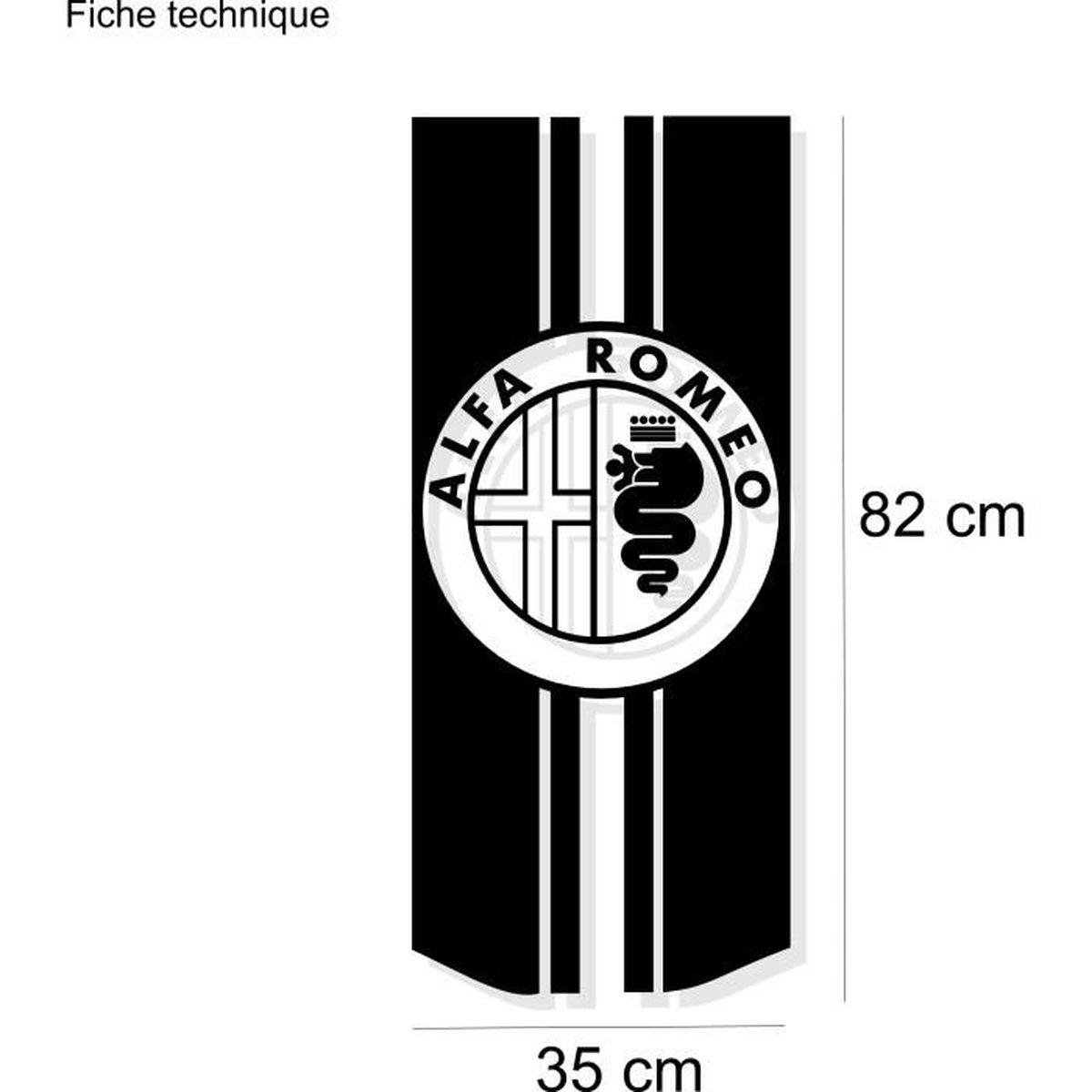 Autocollants Alfa Romeo Officiel, 1 Logo 1 Écriture, Table 94 x 131 mm -  Cdiscount Auto