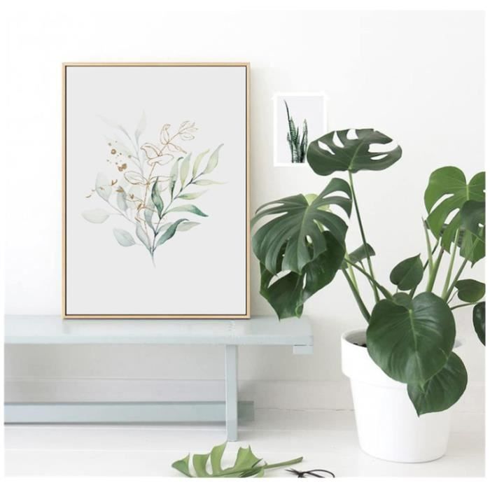 Lot De 3 Posters Plantes Vertes Modernes 20x30cm - Décoration Murale Salon Chambre Sans Cadre
