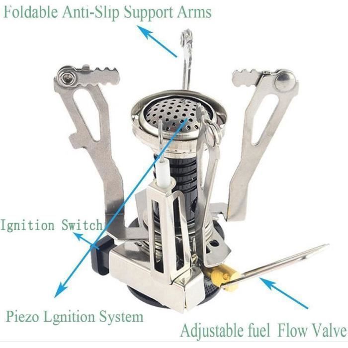 Cynrikah Kit D'ustensiles De Camping Pour 4 Personnes, Ensemble De