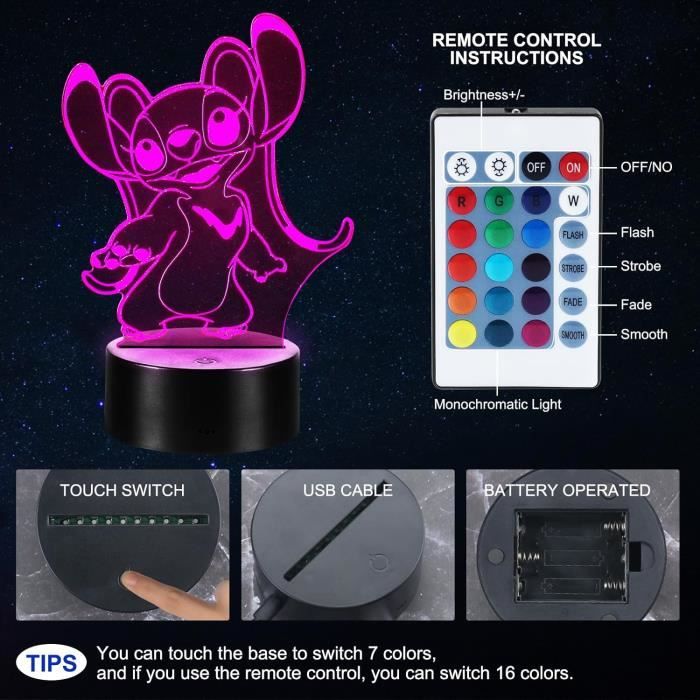 Créatif 3D Échecs Nuit Lampe 16 Couleurs Changeantes Puissance USB Télécommande Contact Switch Lampe Décorative Illusion Optique LED Lampe De Table Anniversaire Noël Cadeau Enfants Jouets