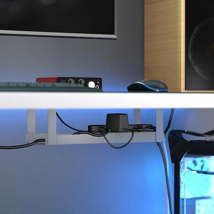 Organisateur De Câbles Adhésif Amovible Pour Bureau - 34 Attaches + 11 De Rechange - Adhésif Ultra-fort Sans Trace - Pour Gestion Câbles Sous Le Bureau