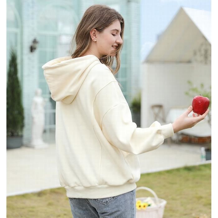 Sweat capuche polaire Taille M femme Sweat en coton fin et doux