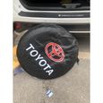 16 pouces Toyota imperméable à l'eau et à la poussière PVC cuir couverture de pneu de secours-3