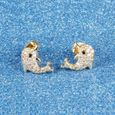 CONFO® Bijoux dauphin dames boucles d'oreilles or micro incrusté petites boucles d'oreilles bijoux en or pour petite amie cadeaux de-3