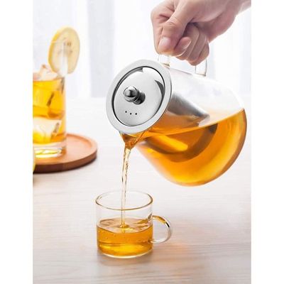Théière En Verre Borosilicate 250ml KAV Avec Infuseur Inox - Résistante à La Chaleur - Idéale Thé En Vrac
