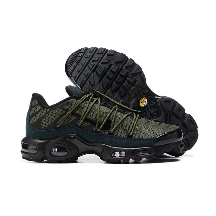 Baskets de Running Homme NIKE AIR MAX Tn Armee verte Lacets Plat Adulte