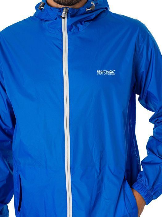 Veste Imperméable Vintage Regatta Homme - Taille 40 (M) - Bleu Moyen - Fermeture Éclair - Occasion Très Bon État