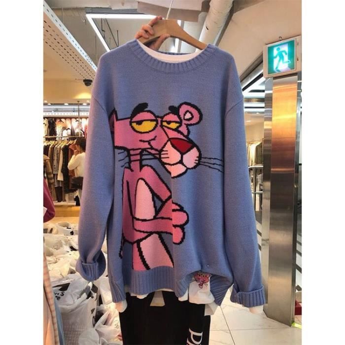 PULL 2020 printemps Cor en Nouveau Dessin Anim Pull femme Ample