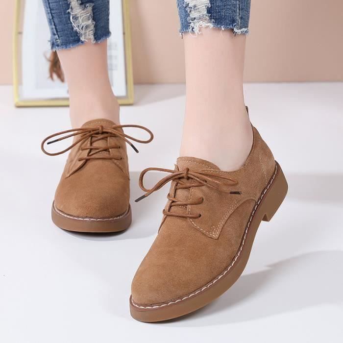Chaussures en hot sale cuir souple femme