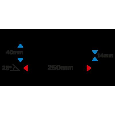 GRAPHITE SDS-Plus Burin Anti-pois 40 X 40 Mm, 16 Dents