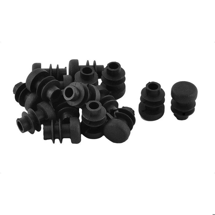 QUARKZMAN 4Pcs Embouts En Caoutchouc De 58mm De Diamètre Intérieur, Couvercle D'Extrémité Rond En Vinyle, Protecteurs De Filetage De Vis, Couleur Noire