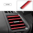 Bande souple décorative universelle en forme de U pour sortie de climatiseur de voiture,accessoires de calandre - Ice Red[D85]