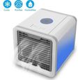Climatiseur Mobile Silencieux Mini Ventilateur USB Portable Humidificateur Purificateur 7 Couleurs Changeable pour Maison Bureau
