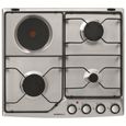 Plaque de cuisson mixte émail 4 feux inox - De Dietrich - DPE7610XM-0