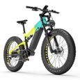 LANKELEISI RV800 Vélo électrique tout-terrain — Moteur Bafang 750 W — Batterie Samsung 20 Ah— Pneus tout-terrain 26*4.0 — jaune-0
