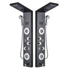 YAGATAP JULLYBATHEVY Colonne de Douche Noir Panneau de Douche LED avec Douche à Main et 5 Jets Hydromassages Système de Douche
