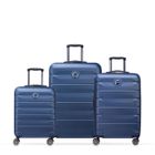 DELSEY PARIS - AIR ARMOUR - Set de 3 valises rigides 55cm/ 68cm/ 77cm - Bleu nuit