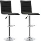 IWMH Lot de 2 Tabourets de bar - Chaise de bar PU - Hauteur réglable -Style contemporain - Noir - Intimate WM Heart
