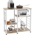 SogesHome Étagère à micro-ondes utilitaire à 4 niveaux, étagère de rangement de cuisine pour salon, cuisine, salle à manger