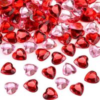 Lot 200 coeurs rouge Saint Valentin en Acrylique déco décoration mariage couple fiançailles vase table cérémonie fête romantique