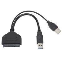 YICUI Câble adaptateur de lecteur HDD USB3.0 vers SATA 2,5 pouces pour disque dur SSD externe d'ordinateur PC