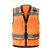 L-chest 132cm - Orange - Gilet de sécurité pour hommes et femmes, gilet de moto réfléchissant haute visibilit