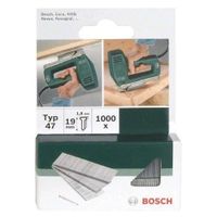 Bosch 2609255810 Set de 1000 clous d'agrafage Type 47 Longueur 19 Tête Largeur 1,8 mm Epaisseur 1,27