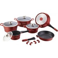 Batterie Cuisine Kamberg 24 Pièces - Fonte Aluminium, Revêtement Pierre | Induction, Sans PFOA