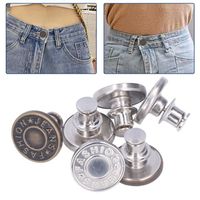 TMISHION 12 pièces Tendeur de bouton de pantalon en métal épingles à boutons amovibles détachables en acier conception de fente-YID2