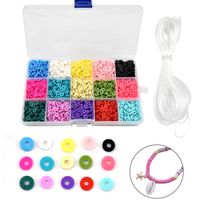 Perles pour bijoux en argile polymère - Multicolore - 2850Pcs - DIY bracelet et collier