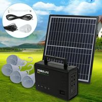 Générateur solaire - WELAN - LM-3606 - 4 ampoules - Chargeur de camping en plein air