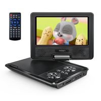 Lecteur DVD Portable Yoton YD075 - Écran Pivotant HD de 7,5" - Haut-Parleur stéréo - Noir