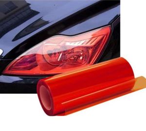 Film Teinté PVC Pour Phares De Voiture - 120cm X 30cm | Couleur Rouge | Protection Et Customisation | Facile à Poser