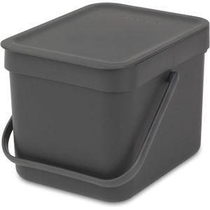 COMPOSTEUR - ACCESSOIRE Sort & Go 6L - Composteur Cuisine - Poignée De Transport - Petite Poubelle Compost De Table, Comptoir Ou Sous La Cuisine - G[n80]