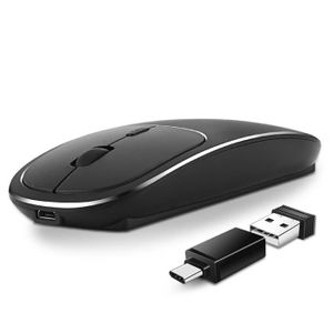 Souris Sans Fil 2,4 GHz - 4 Boutons, Résolution Réglable Jusqu'à 1200 DPI - Compacte (10,5 X 7 Cm) - Pour PC Portable, Bureau, Voyage - Plusieurs Coloris Disponibles - 9