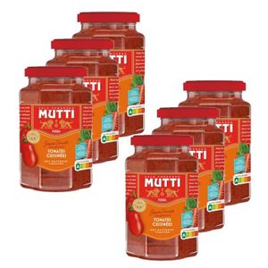 SAUCE PÂTE ET RIZ Mutti - Lot 6x Sauce tomates cuisinées - Bocal 400g