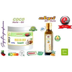 Bio Naturelle Pack poudre AKPI 50g - Huile Fenugrec 60 ml - Beurre de karité  250g - Prix pas cher