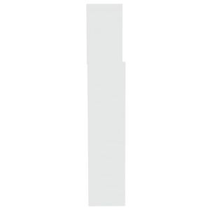 TÊTE DE LIT Armoire de tête de lit Blanc - ESTINK - 200x19x103,5 cm - Contemporain