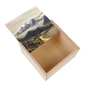 Boîte cadeau Boite Coffret en Bois - Rio de Janeiro Bresil Panorama Ville Paysage Vacances  (11 x 11 x 3,5 cm)