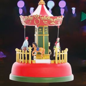 VILLAGE - MANÈGE Pwshymi ornement carrousel lumineux Mini boîte à m