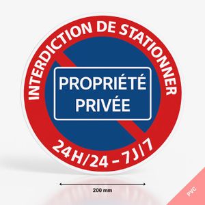 Autocollant "Interdit De Stationner - Sortie De Véhicules" 30x30 Cm - Neuf Sous Blister