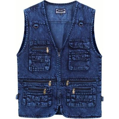 Gilet De Pêche Homme Multi-poches – Respirant, Sans Manches, Taille 5XL – Noir
