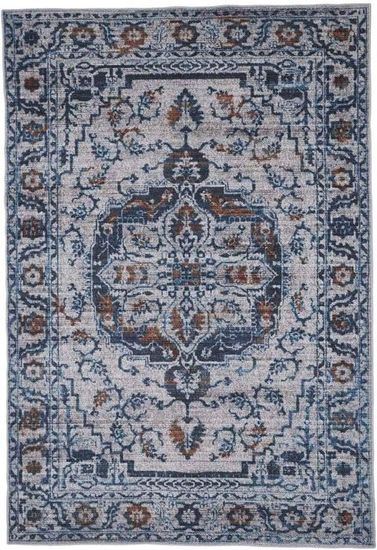 Grand Tapis Vintage Overdyed Bleu – 202x117 Cm – Laine Nouée Main – Orient Moderne