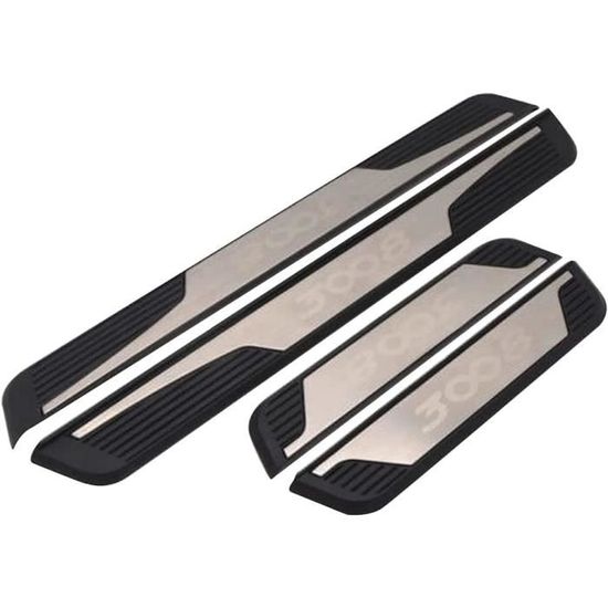 Lot De 4 Plaques De Protection Seuil De Porte En Acier Inoxydable Pour Renault Megane 4 2016-2020